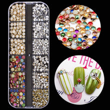 Load image into Gallery viewer, Kalolary 10 Boxes Nail Art Rhinestones
