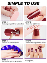 Load image into Gallery viewer, Kalolary Wine Red Series Nail Gel Polish Strips 20 PCS
