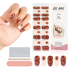 Load image into Gallery viewer, Kalolary French Amber Series Nail Gel Polish Strips 20 PCS