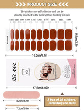 Load image into Gallery viewer, Kalolary Dark Red Series Nail Gel Polish Strips 20 PCS