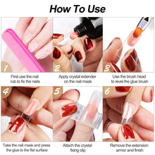 Load image into Gallery viewer, Kalolary 100 PCS Dual Nail Forms T Shape Gel Nail Mold Dual Acrylic Nail Extension Tool