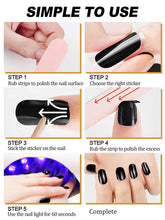 Load image into Gallery viewer, Kalolary Black Nail Gel Polish Strips 20 PCS