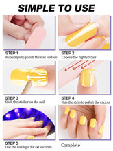Load image into Gallery viewer, Kalolary Yellow Nail Gel Polish Strips 20 PCS