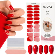 Load image into Gallery viewer, Kalolary Red Series Nail Gel Polish Strips 20 PCS