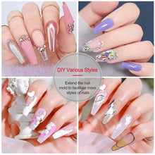 Load image into Gallery viewer, Kalolary 100 PCS Dual Nail Forms T Shape Gel Nail Mold Dual Acrylic Nail Extension Tool