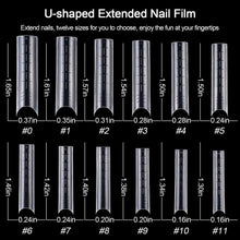 Load image into Gallery viewer, Kalolary 120PCS U Curve Nail Tips with 50pcs Nail Art Forms Stickers