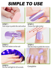 Load image into Gallery viewer, Kalolary Purple Nail Gel Polish Strips 20 PCS