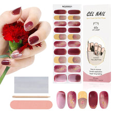 Load image into Gallery viewer, Kalolary Pink Prince Series Nail Gel Polish Strips 20 PCS