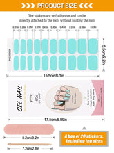 Load image into Gallery viewer, Kalolary Light Green Series Nail Gel Polish Strips 20 PCS