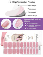 Load image into Gallery viewer, Kalolary Pink Glitter Series Nail Gel Polish Strips 20 PCS