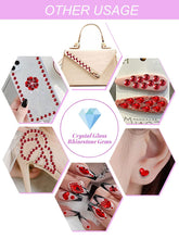 Load image into Gallery viewer, KALOLARY Red Nail Rhinestones