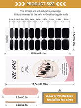 Load image into Gallery viewer, Kalolary Black Nail Gel Polish Strips 20 PCS