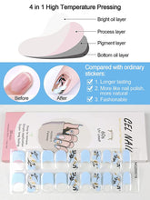 Load image into Gallery viewer, Kalolary French Blue Series Nail Gel Polish Strips 20 PCS