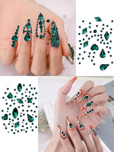 Load image into Gallery viewer, KALOLARY Green Diamond Rhinestones