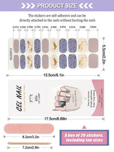 Load image into Gallery viewer, Kalolary Glod Foil Purple Series Nail Gel Polish Strips 20 PCS