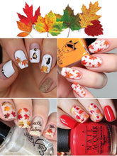 Load image into Gallery viewer, Kalolary Fall Nail Art Sticker Decals 12 Sheets