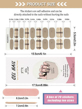 Load image into Gallery viewer, Kalolary Gray Plaid Series Nail Gel Polish Strips 20 PCS