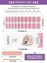 Load image into Gallery viewer, Kalolary Pink Glitter Series Nail Gel Polish Strips 20 PCS