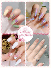 Load image into Gallery viewer, Kalolary 3D Flower Nail Charms Rhinestone