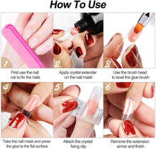 Load image into Gallery viewer, Kalolary 120PCS Gel Nail Extension Mold Tips with 50pcs Nail Art Forms Stickers