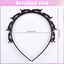 Load image into Gallery viewer, Kalolary 3 Pcs Rhinestone Fashion Headbands Double Bangs Hairstyle Hairpin Headbands