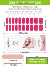 Load image into Gallery viewer, Kalolary Purple Glitter Series Nail Gel Polish Strips 20 PCS