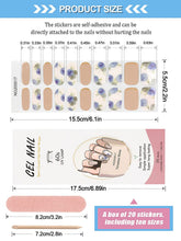 Load image into Gallery viewer, Kalolary Blue Rose Series Nail Gel Polish Strips 20 PCS