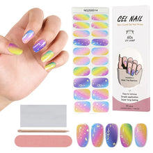 Load image into Gallery viewer, Kalolary Rainbow Nail Gel Polish Strips 20 PCS