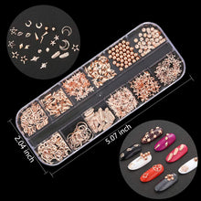 Load image into Gallery viewer, Kalolary 10 Boxes Nail Art Rhinestones