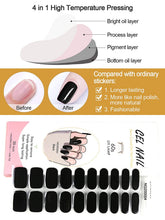 Load image into Gallery viewer, Kalolary Black Nail Gel Polish Strips 20 PCS