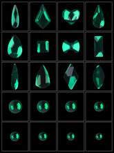 Load image into Gallery viewer, Kalolary Green Professional Nail Rhinestones Kit