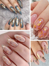 Load image into Gallery viewer, Kalolary Gold Foil Flakes Silver Flakes for Nails 2 Boxes