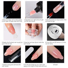 Load image into Gallery viewer, Kalolary 120PCS Clear Nail Dual Forms Tips Sets with 50pcs Nail Art Forms Stickers