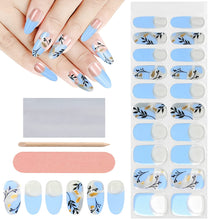 Load image into Gallery viewer, Kalolary French Blue Series Nail Gel Polish Strips 20 PCS