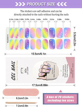 Load image into Gallery viewer, Kalolary Rainbow Nail Gel Polish Strips 20 PCS