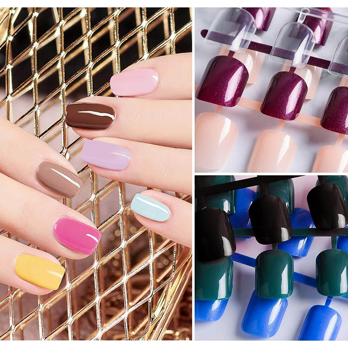 Kalolary Short Colorful False Nails 912 Pcs