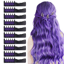 Load image into Gallery viewer, Kalolary Purple Hair Chalk Comb 10 PCS