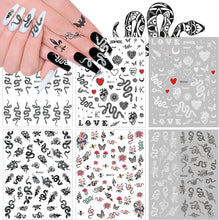 Load image into Gallery viewer, Kalolary Snake Nail Art Stickers 6 Sheets