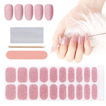 Load image into Gallery viewer, Kalolary Pink Glitter Series Nail Gel Polish Strips 20 PCS