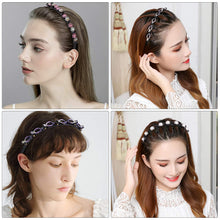 Load image into Gallery viewer, Kalolary 3 Pcs Rhinestone Fashion Headbands Double Bangs Hairstyle Hairpin Headbands