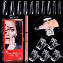Load image into Gallery viewer, Kalolary 100 PCS Dual Nail Forms T Shape Gel Nail Mold Dual Acrylic Nail Extension Tool