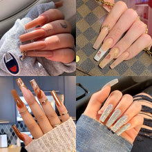 Load image into Gallery viewer, Kalolary 120PCS U Curve Nail Tips with 50pcs Nail Art Forms Stickers