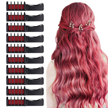 Load image into Gallery viewer, Kalolary Red Hair Chalk Comb 10 PCS