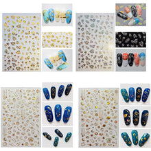 Load image into Gallery viewer, KALOLARY 12 Sheets Metallic Self-Adhesive Nail Stickers