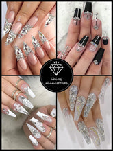 Load image into Gallery viewer, Kalolary White Professional Nail Rhinestones Kit