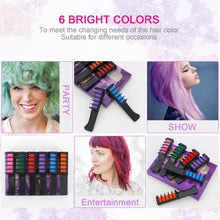 Load image into Gallery viewer, Kalolary Temporary Bright Hair Chalk Set 6 Colors