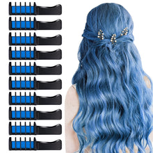 Load image into Gallery viewer, Kalolary Blue Hair Chalk Comb 10 PCS