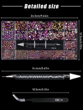 Load image into Gallery viewer, Kalolary Colorful Professional Nail Rhinestones Kit