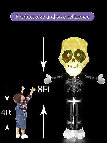 KALOLARY 8FT Ghost Halloween Yard Inflatable - additional angle