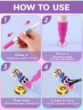 Load image into Gallery viewer, 12 Color 3D Nail Art Pens Set, Kalolary 0.7mm Nail Point Graffiti Dotting Pen Drawing Painting Liner Brush for DIY Nail Art Beauty Adorn Manicure Tools
